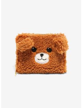 Fuzzy Teddy Bear Mini Wallet, , hi-res