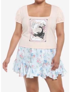 The School For Good And Evil Swan Puff Sleeve Top Plus Size, , hi-res
