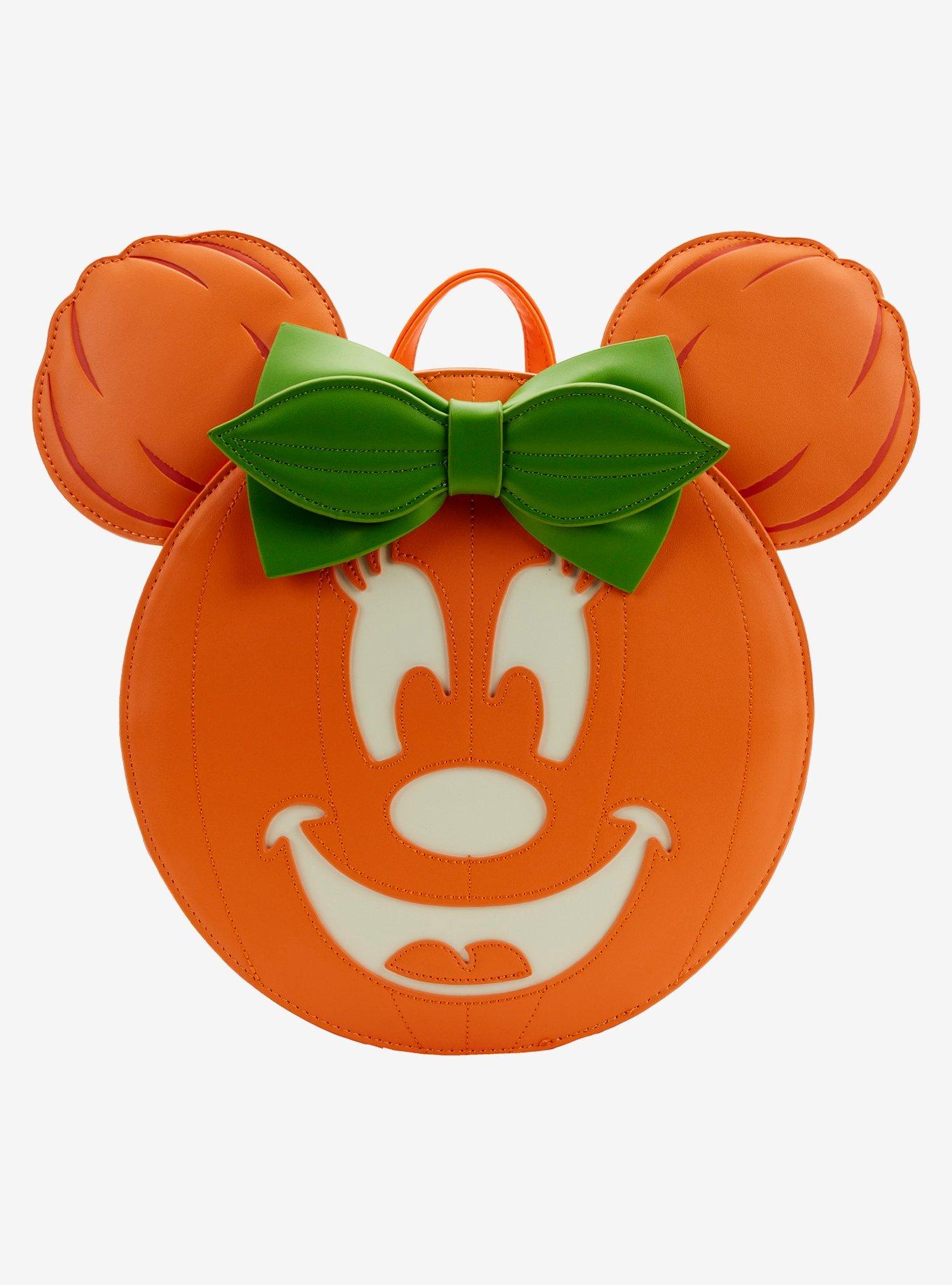 Loungefly Disney Minnie Mouse Pumpkin Glow-In-The-Dark Mini Backpack, , hi-res