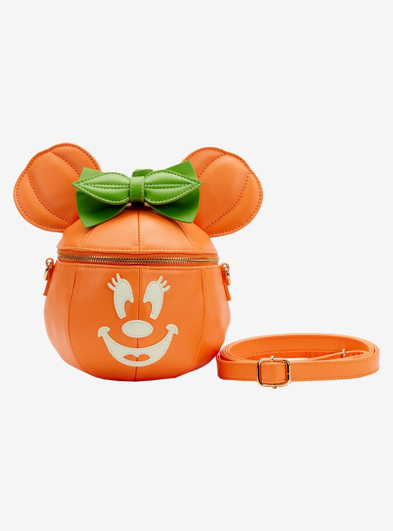 Loungefly Disney Minnie Mouse Pumpkin Glow-In-The-Dark Crossbody Bag, , hi-res