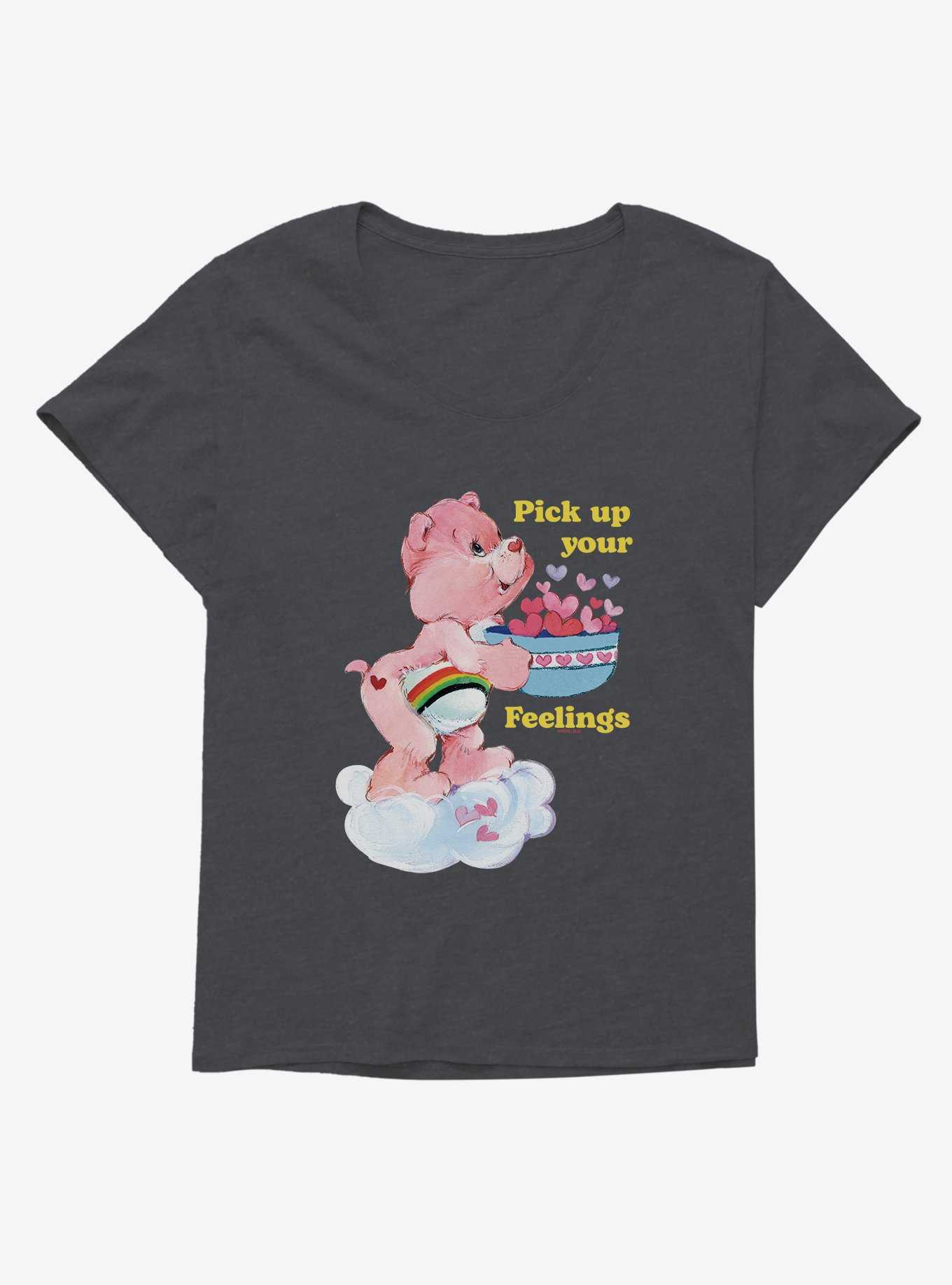 Care Bears Cheer Bear Pick Up Your Feelings Girls T-Shirt Plus Size, , hi-res