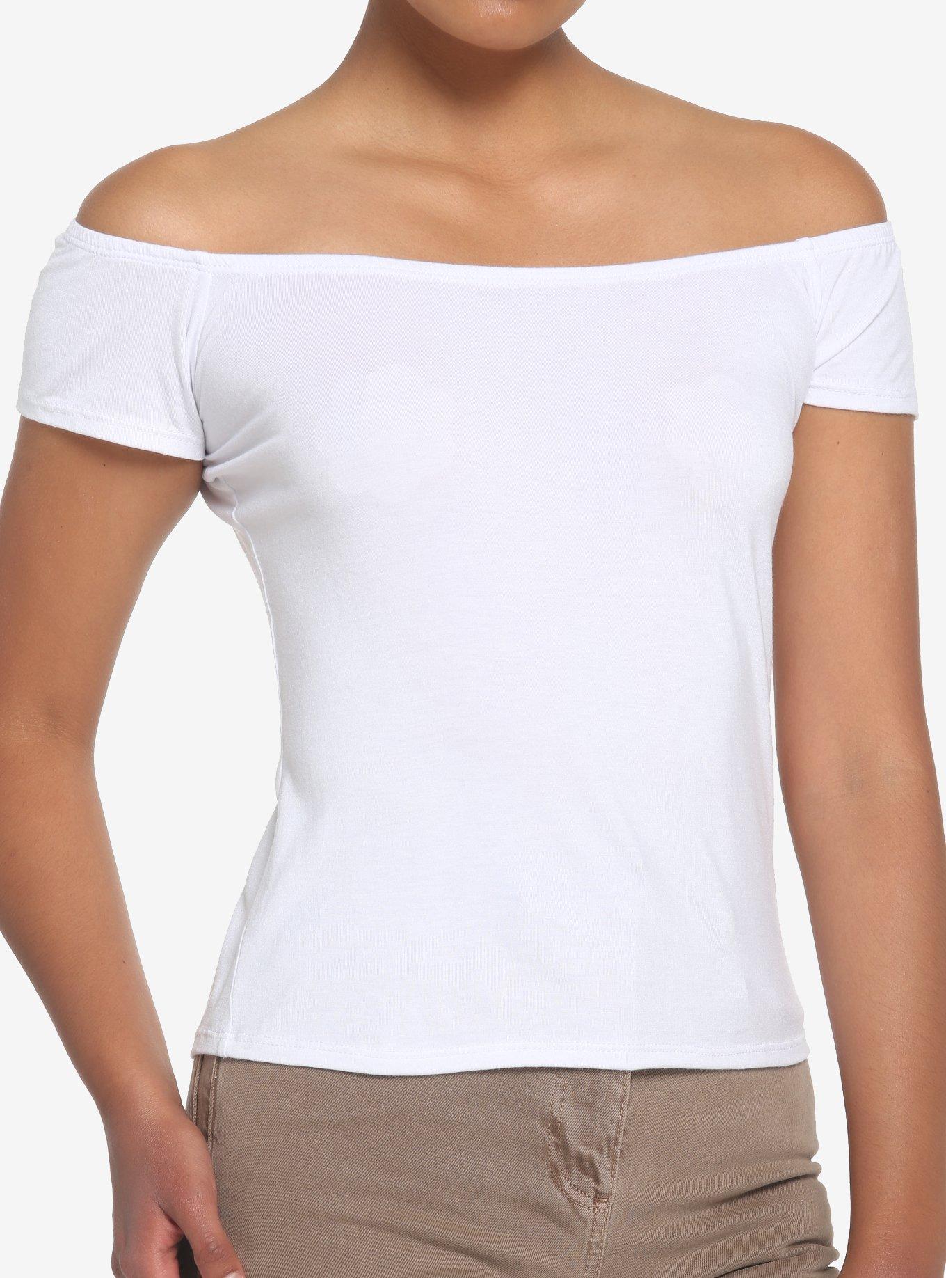 White Off-The-Shoulder Top, CLOUD DANCER, hi-res