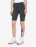 Charcoal Grey 9 Inch Inseam Bike Shorts, CHARCOAL  GREY, hi-res