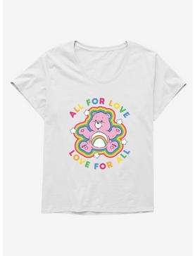 Care Bears Pride Cheer Bear All For Love, Love For All T-Shirt Plus Size, WHITE, hi-res