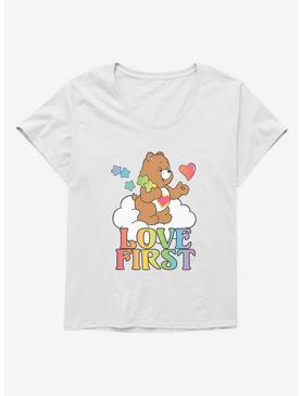 Care Bears Pride Tenderheart Bear Love First T-Shirt Plus Size, WHITE, hi-res
