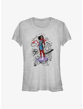 Marvel Ms. Marvel Hero Scribbles Girl's T-Shirt, , hi-res