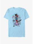 Marvel Ms. Marvel Hero Scribbles T-Shirt, LT BLUE, hi-res