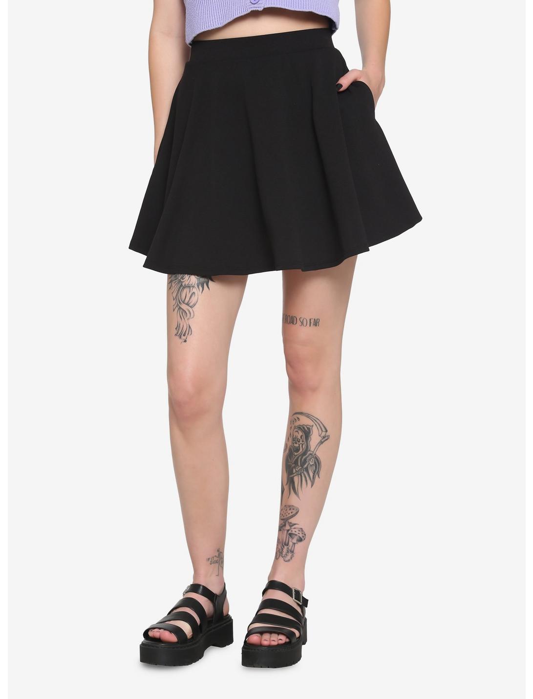 Black Skirt, DEEP BLACK, hi-res