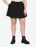 Black Skirt Plus Size, DEEP BLACK, hi-res