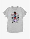 Marvel Ms. Marvel Hero Scribbles Womens T-Shirt, ATH HTR, hi-res