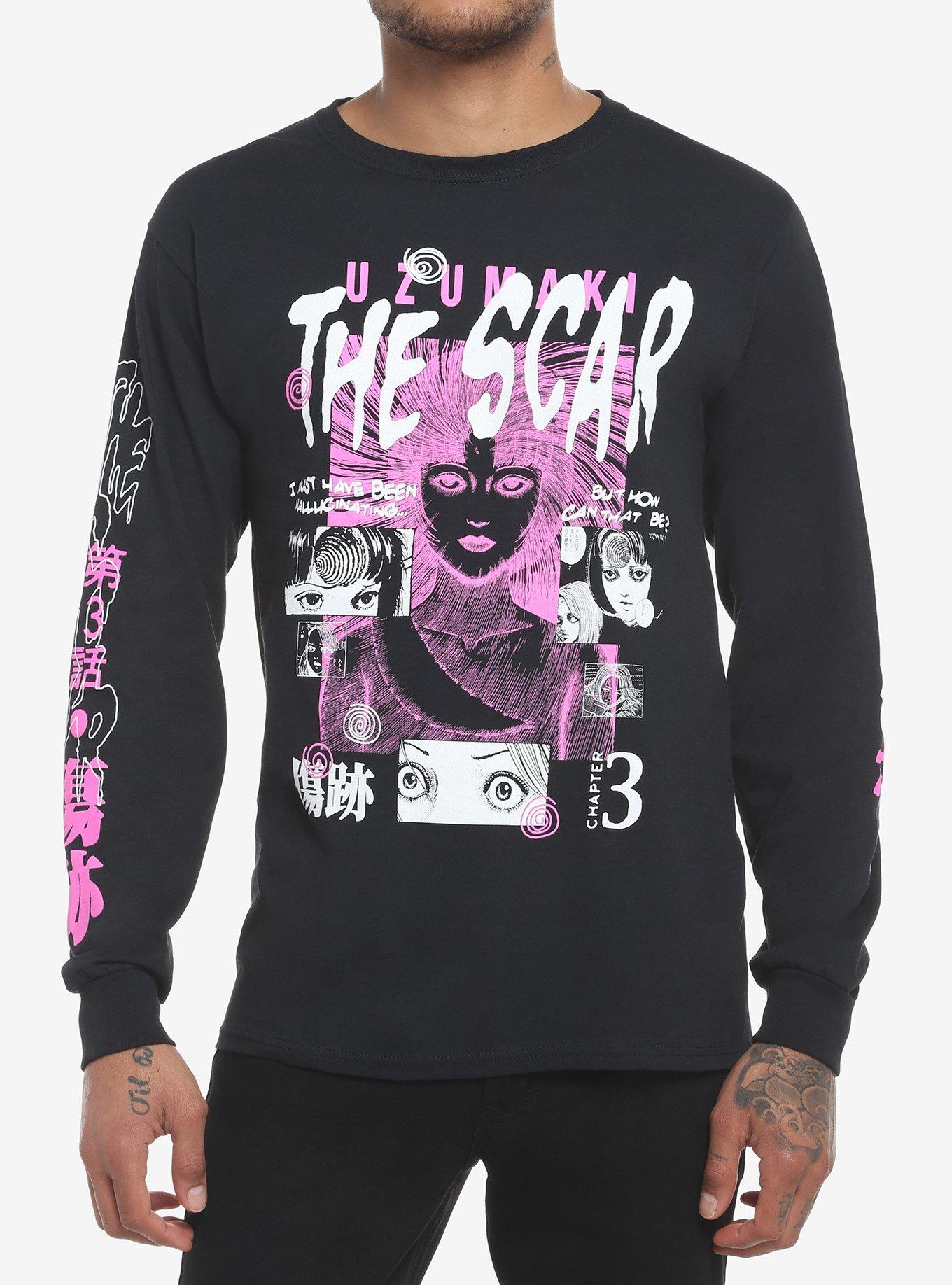 Junji Ito Uzumaki The Scar Long-Sleeve T-Shirt, BLACK, hi-res