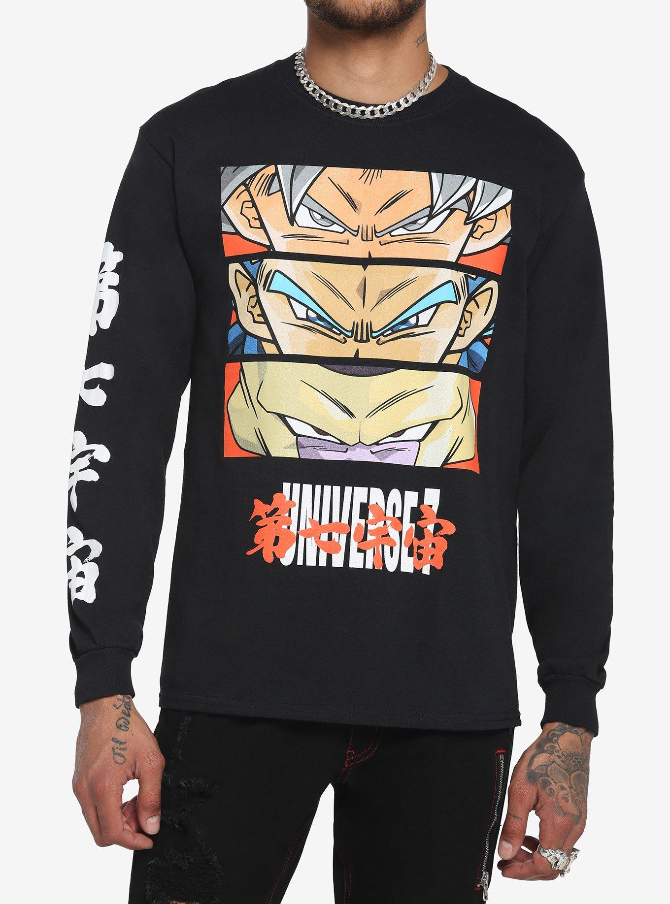 Dragon Ball Super Universe 7 Eyes Long-Sleeve T-Shirt, BLACK, hi-res