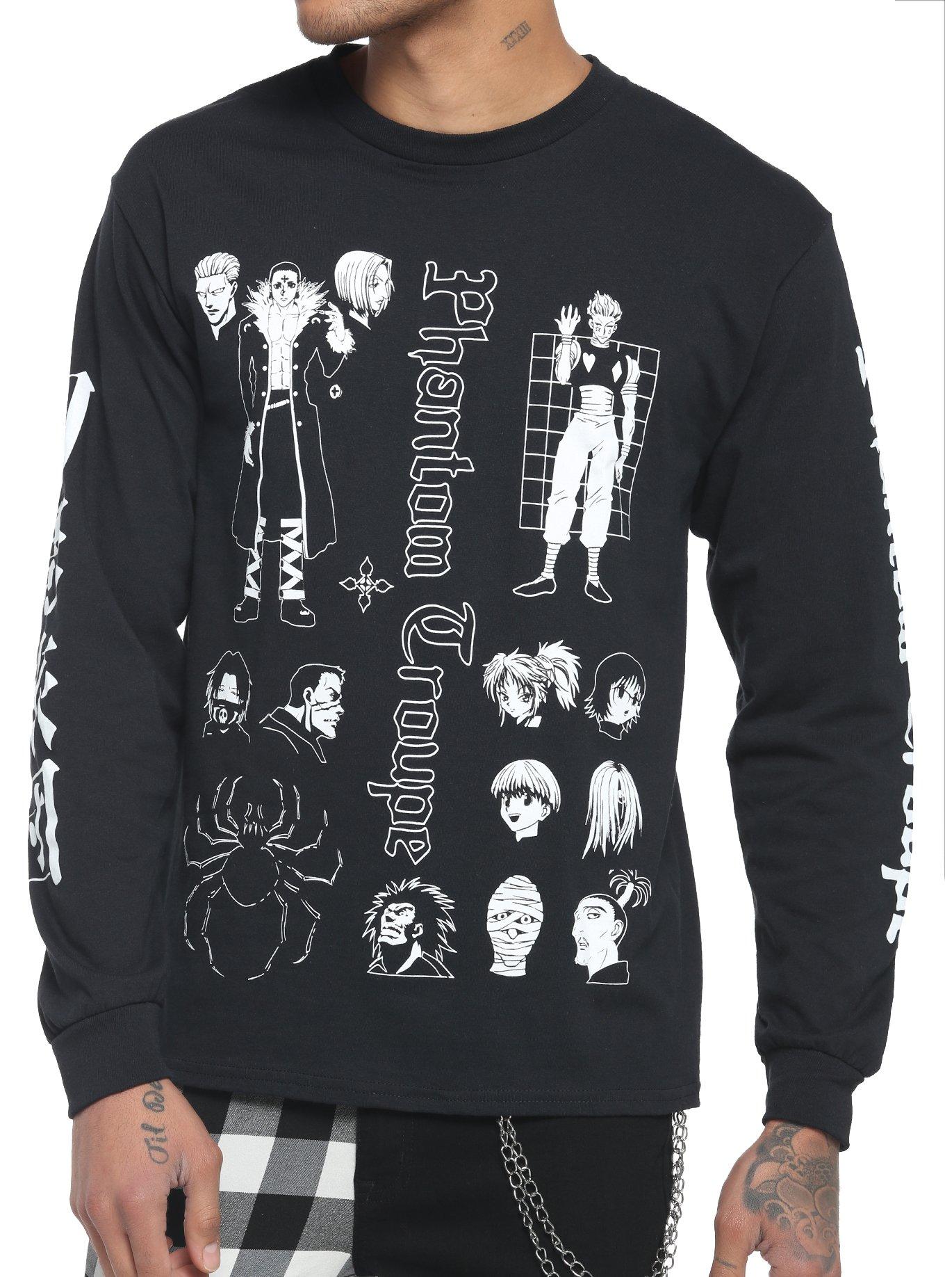 Hunter X Hunter Phantom Troupe Black & White Long-Sleeve T-Shirt, BLACK, hi-res