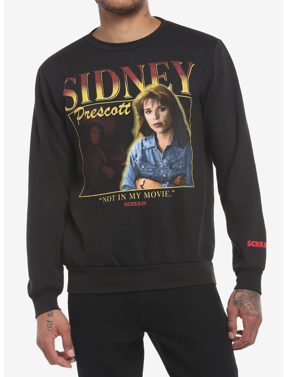 Scream Sidney Prescott Not In My Movie Sweatshirt, BLACK, hi-res