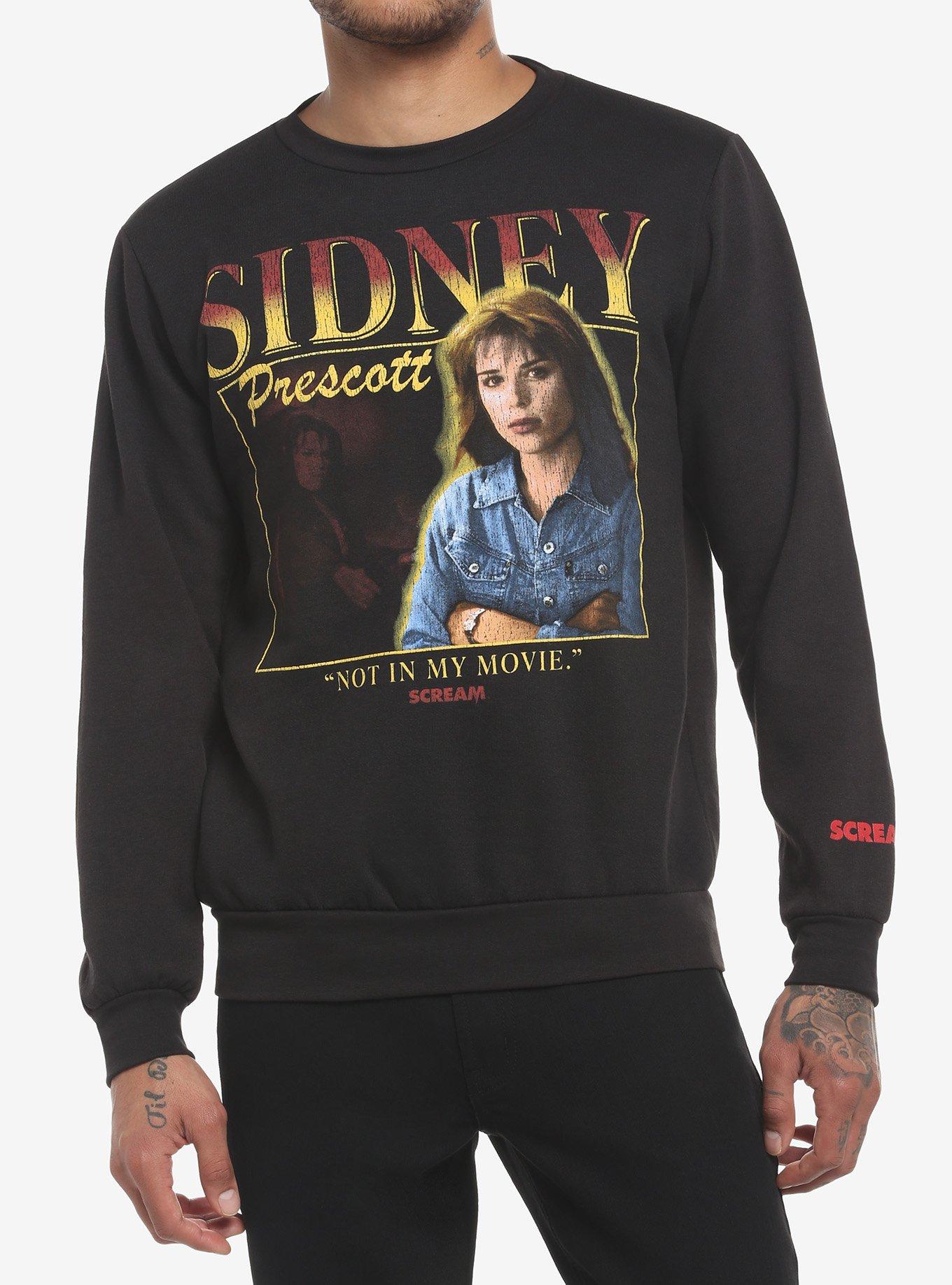 Scream Sidney Prescott Not In My Movie Sweatshirt, BLACK, hi-res