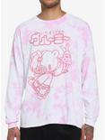 Gloomy Bear Pity Pink Tie-Dye Long-Sleeve T-Shirt, PINK, hi-res