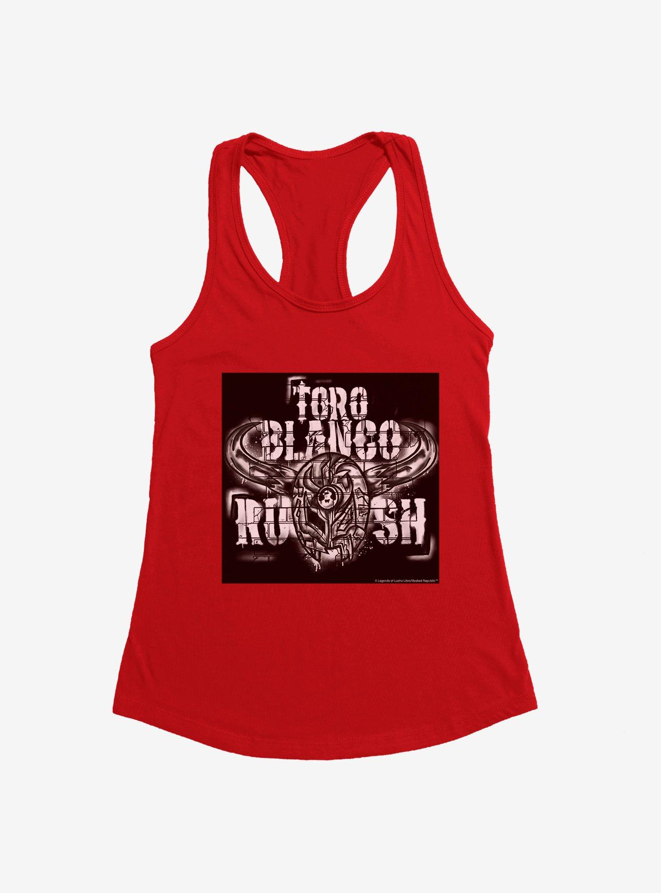 Masked Republic Legends Of Lucha Libre Toro Blanco Rush Womens Tank Top, RED, hi-res