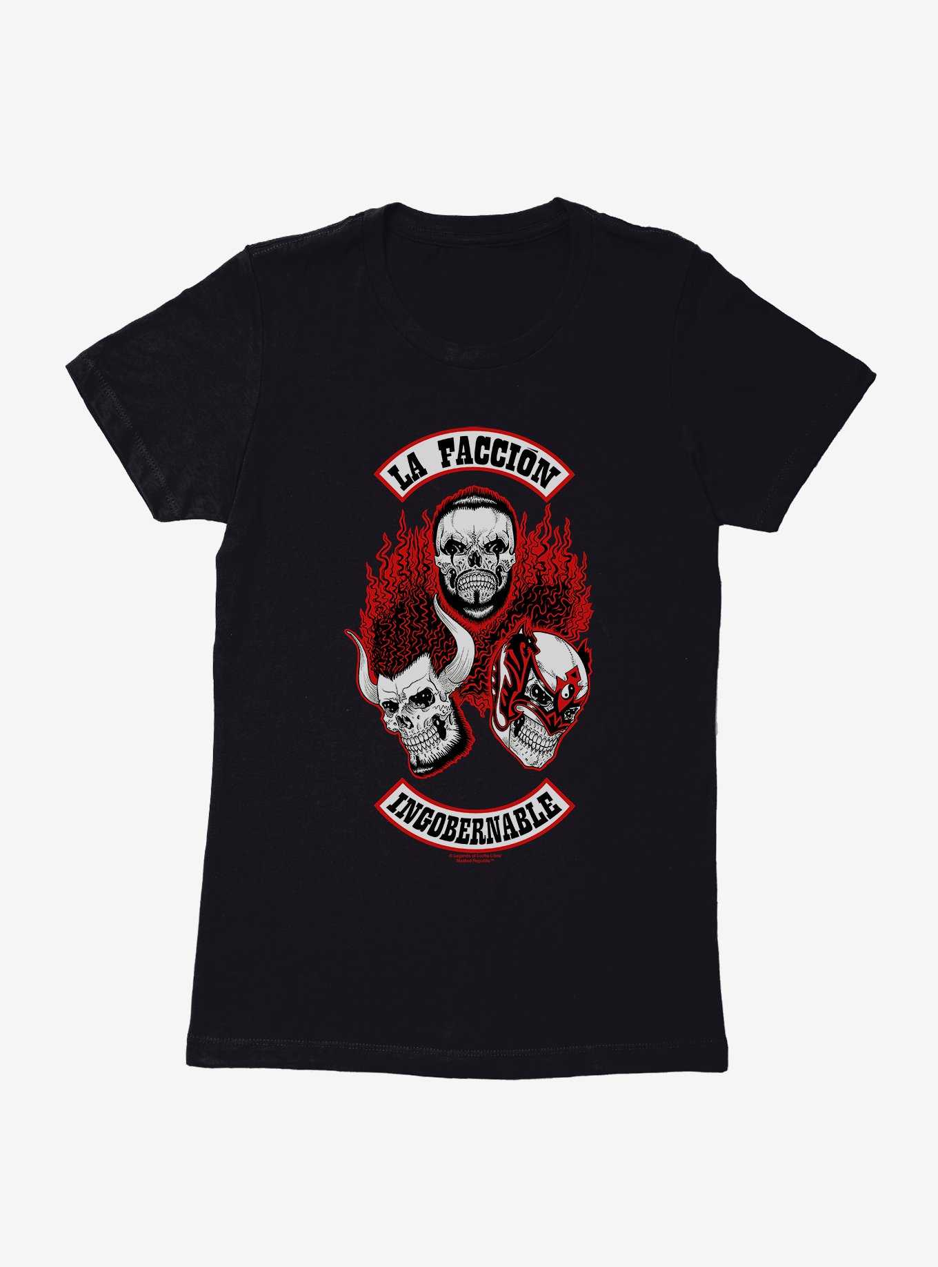 Masked Republic Legends Of Lucha Libre La Faccion Ingobernable Skulls Womens T-Shirt, , hi-res