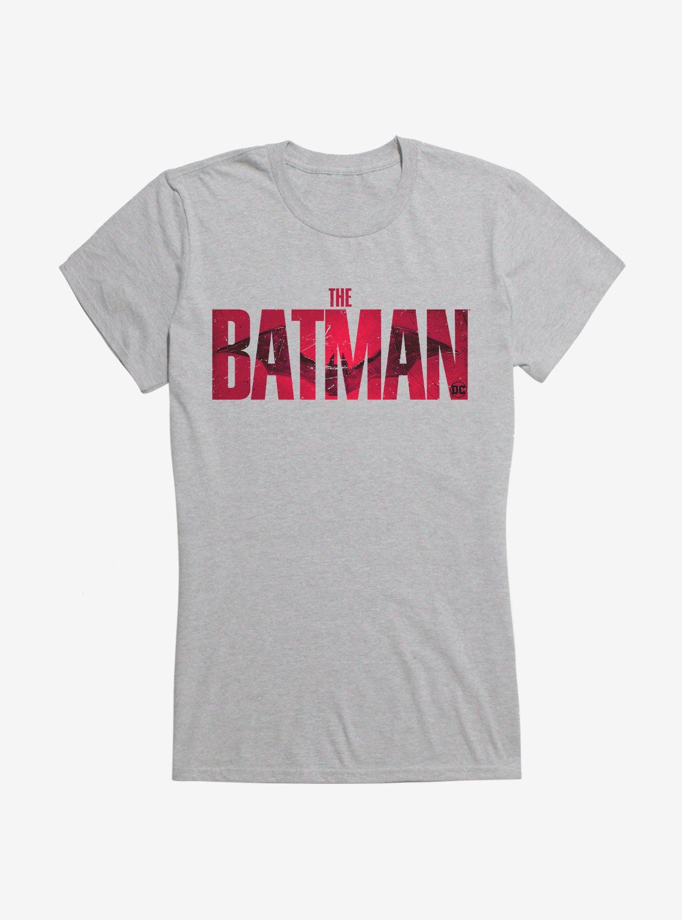 DC Comics The Batman Logo Girls T-Shirt, HEATHER, hi-res