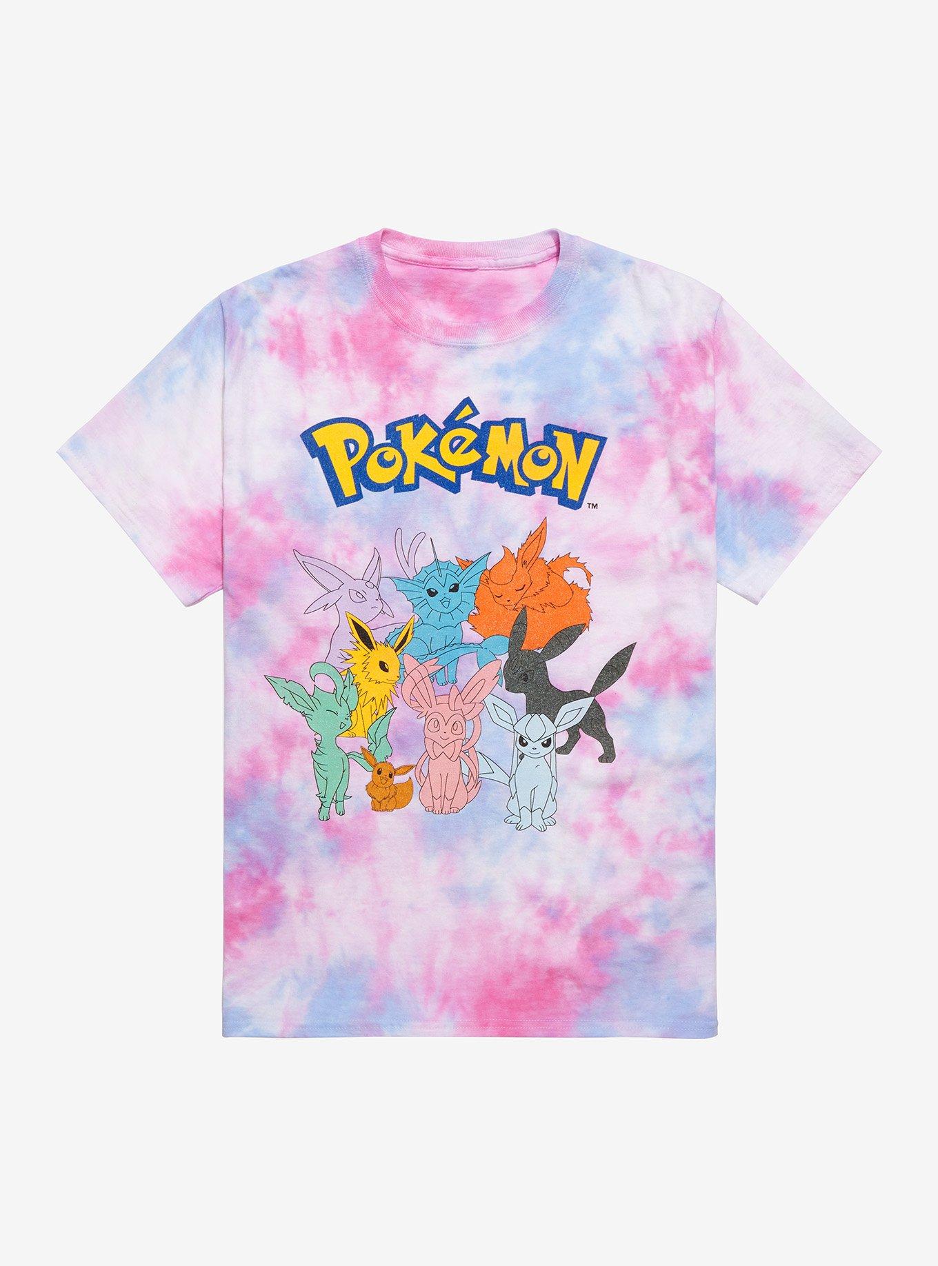 Pokemon Eeveelutions Tie-Dye Boyfriend Fit Girls T-Shirt, MULTI, hi-res