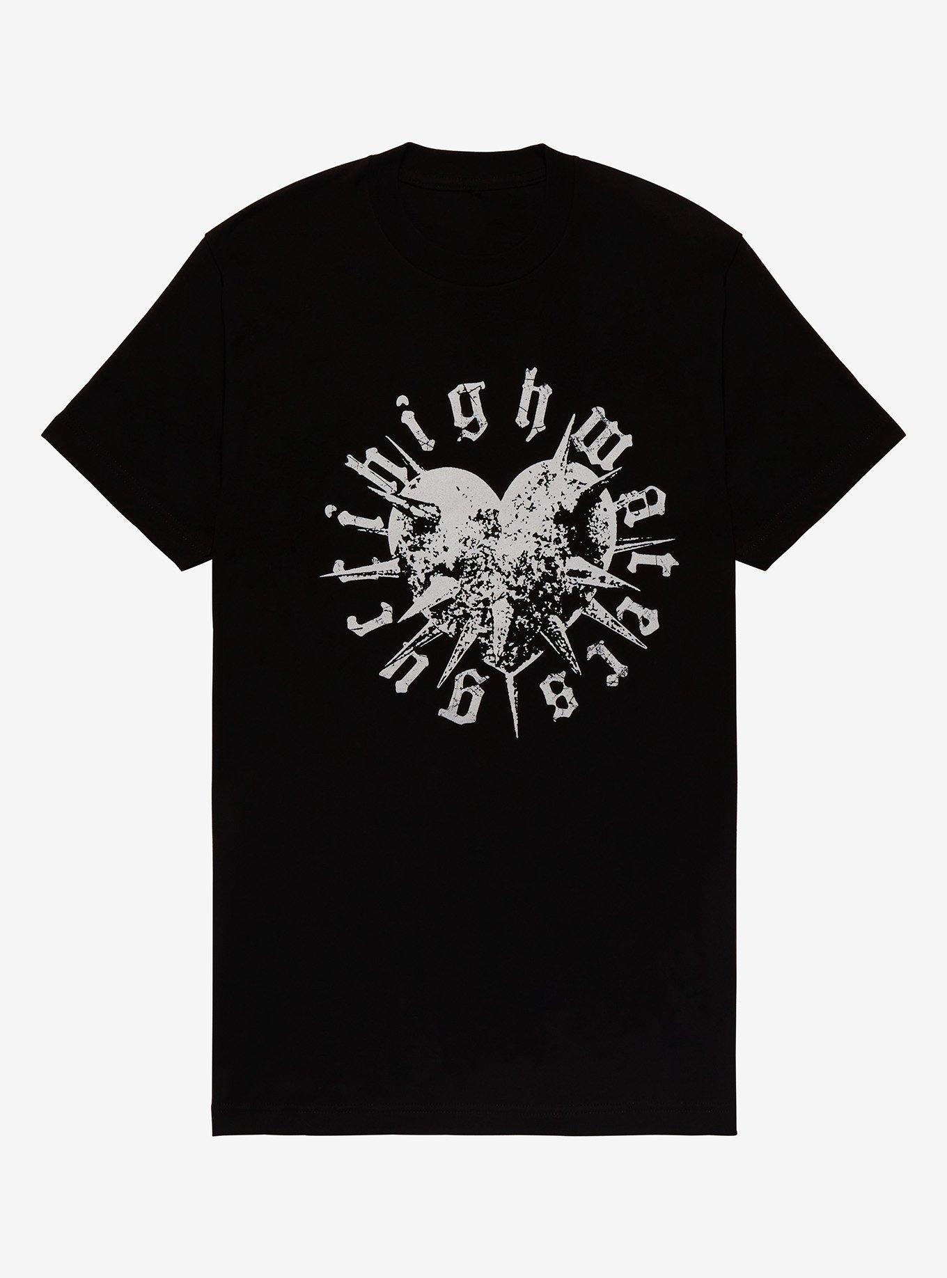 Guccihighwaters Spiked Heart T-Shirt, BLACK, hi-res