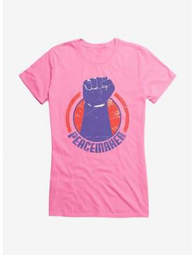 DC Comics Peacemaker Clenched Fist Girls T-Shirt, CHARITY PINK, hi-res
