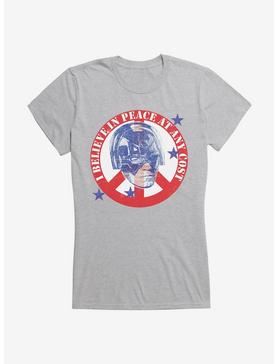 DC Comics Peacemaker I Believe In Peace Girls T-Shirt, HEATHER, hi-res