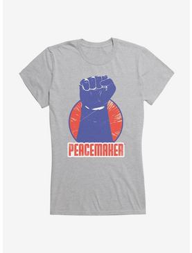 DC Comics Peacemaker Raised Fist Girls T-Shirt, HEATHER, hi-res