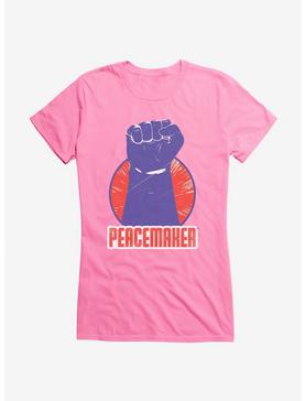 DC Comics Peacemaker Raised Fist Girls T-Shirt, CHARITY PINK, hi-res