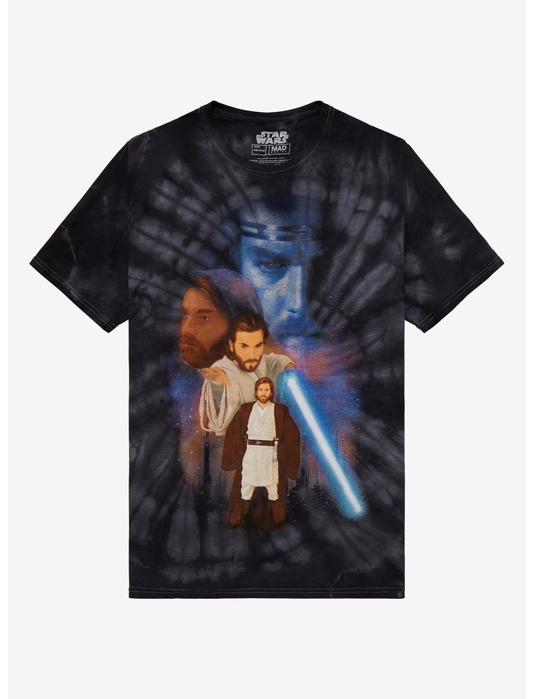 Star Wars: Episode II - Attack of the Clones Obi-Wan Kenobi Retro Spiral Tie-Dye T-Shirt , TIE DYE, hi-res