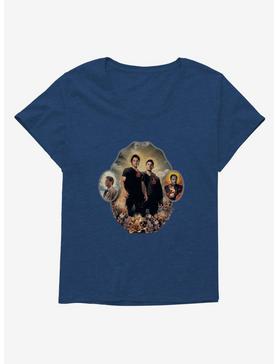 Supernatural Characters With Halos Womens T-Shirt Plus Size, ATHLETIC NAVY, hi-res
