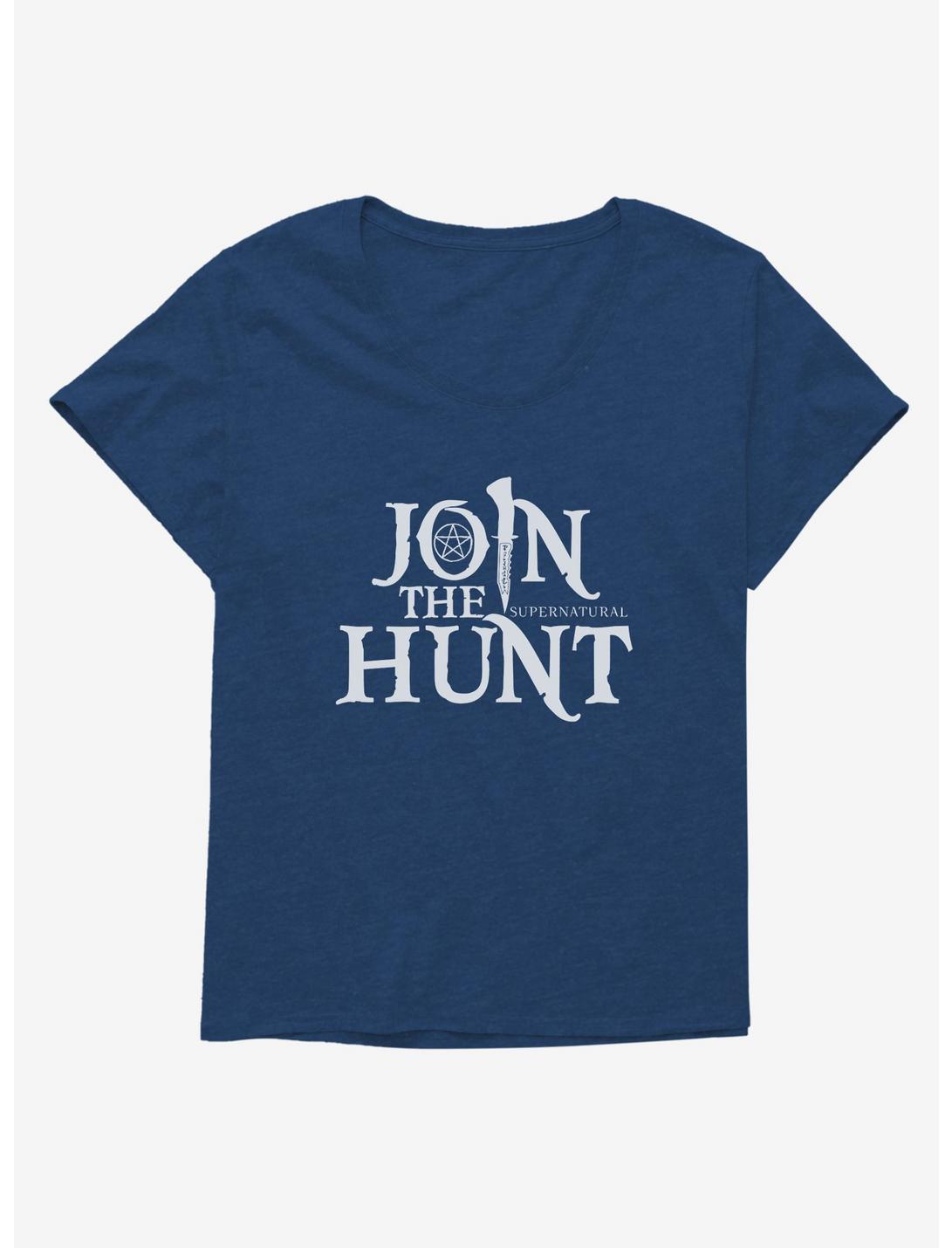 Supernatural Join The Hunt Icons Womens T-Shirt Plus Size, ATHLETIC NAVY, hi-res