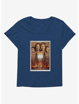 Supernatural Key Team Poster Womens T-Shirt Plus Size, ATHLETIC NAVY, hi-res