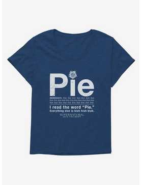 Supernatural Pie Ingredients Womens T-Shirt Plus Size, ATHLETIC NAVY, hi-res