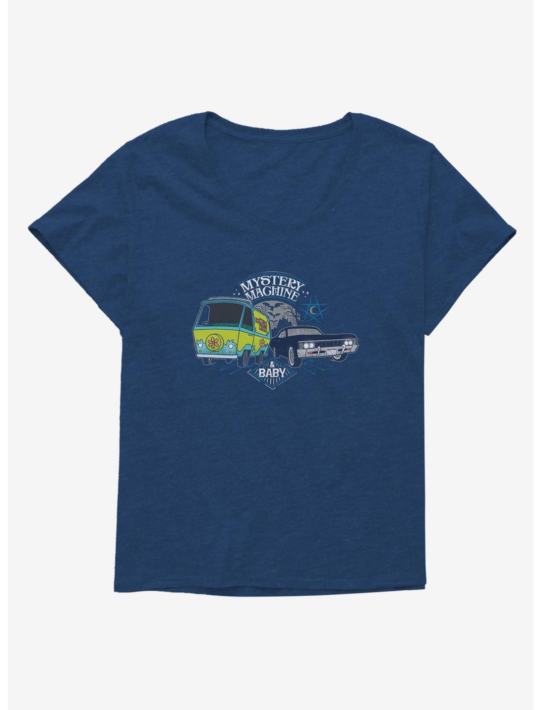 Supernatural Scoobynatural Mystery Machine & Baby Womens T-Shirt Plus Size, ATHLETIC NAVY, hi-res