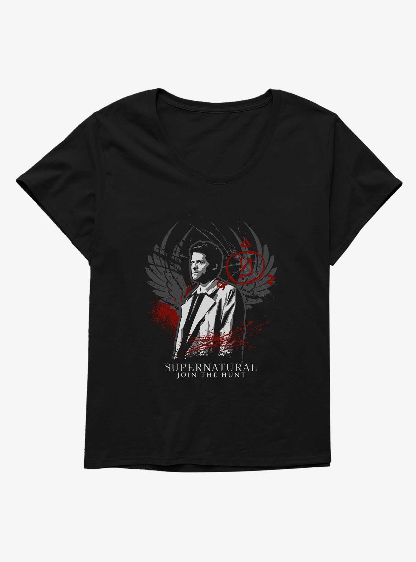Supernatural Castiel Join The Hunt Girls T-Shirt Plus Size, , hi-res