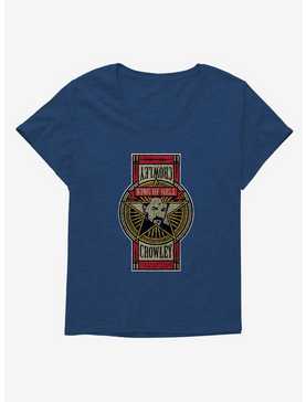 Supernatural Crowley King Of Hell Badge Girls T-Shirt Plus Size, ATHLETIC NAVY, hi-res
