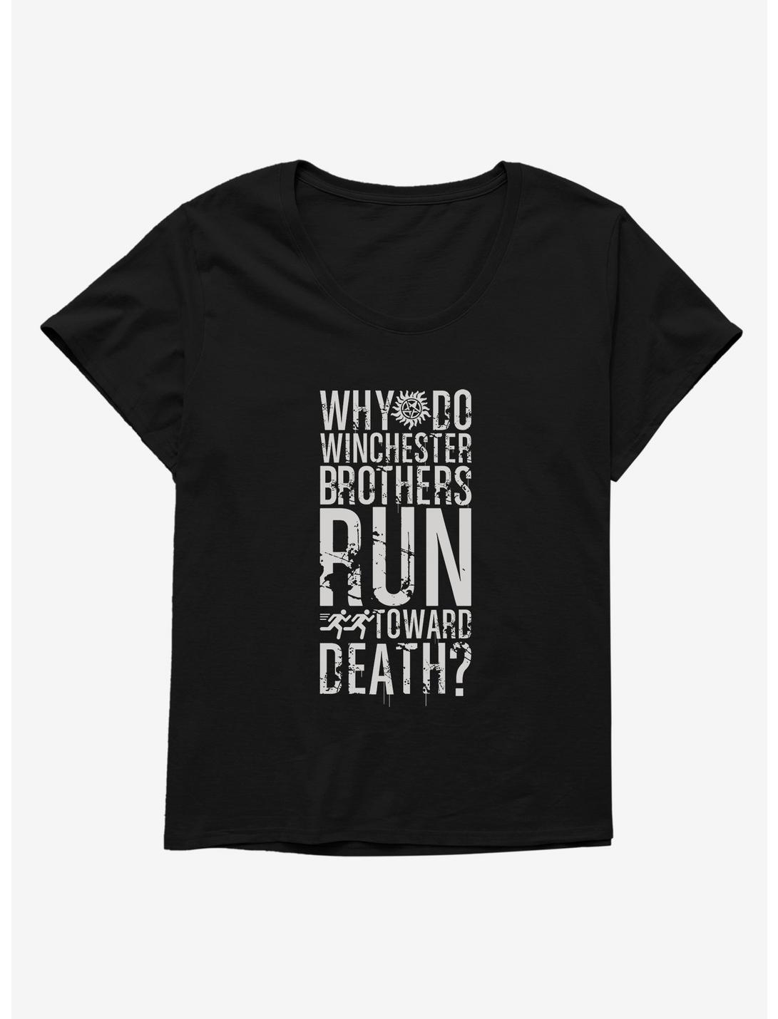 Supernatural Winchesters Run Toward Death Girls T-Shirt Plus Size, , hi-res
