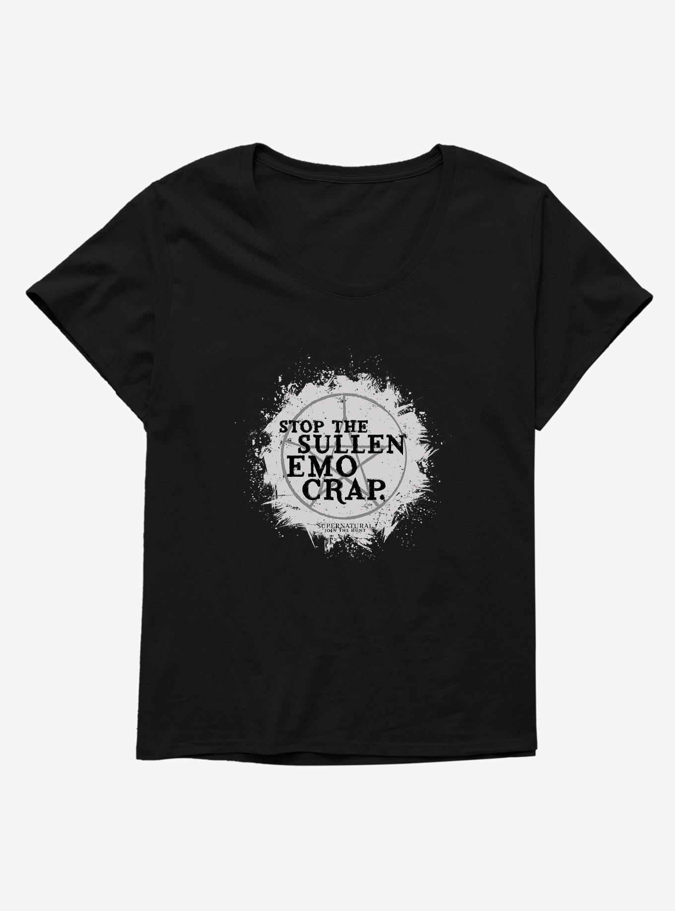 Supernatural Sullen Emo Crap Womens T-Shirt Plus Size, , hi-res