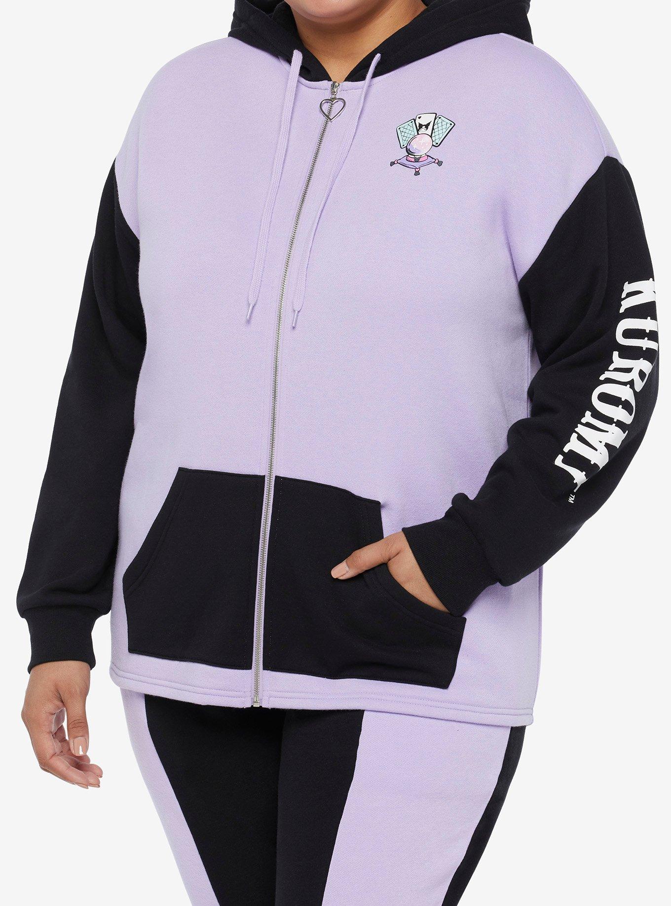 Kuromi Fortune Teller Color-Block Skimmer Hoodie Plus Size, , hi-res