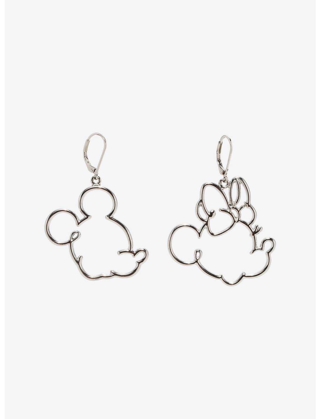 Disney Mickey Mouse & Minnie Mouse Hoop Earrings Her Universe Exclusive, , hi-res