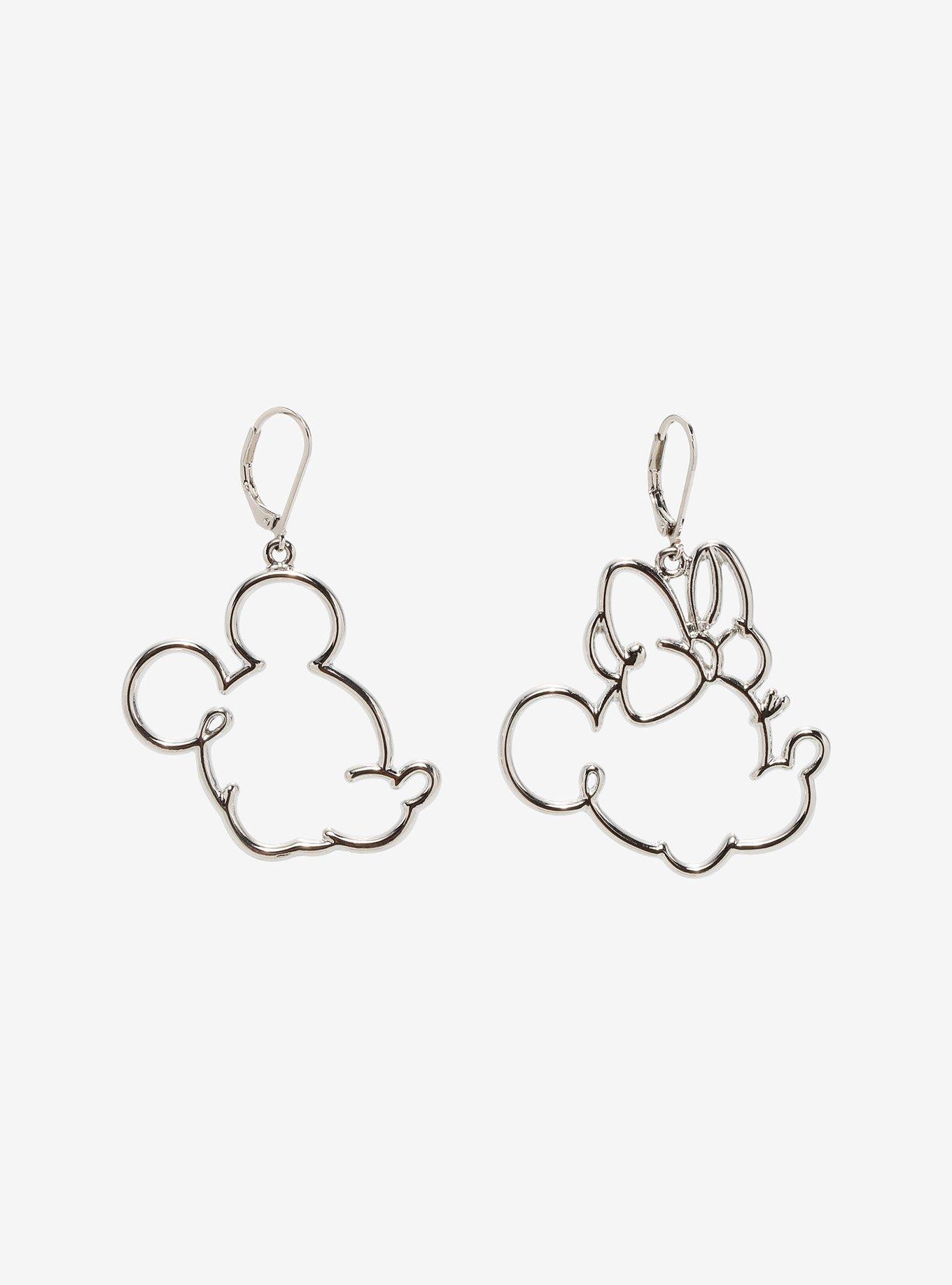 Disney Mickey Mouse & Minnie Mouse Hoop Earrings Her Universe Exclusive, , hi-res