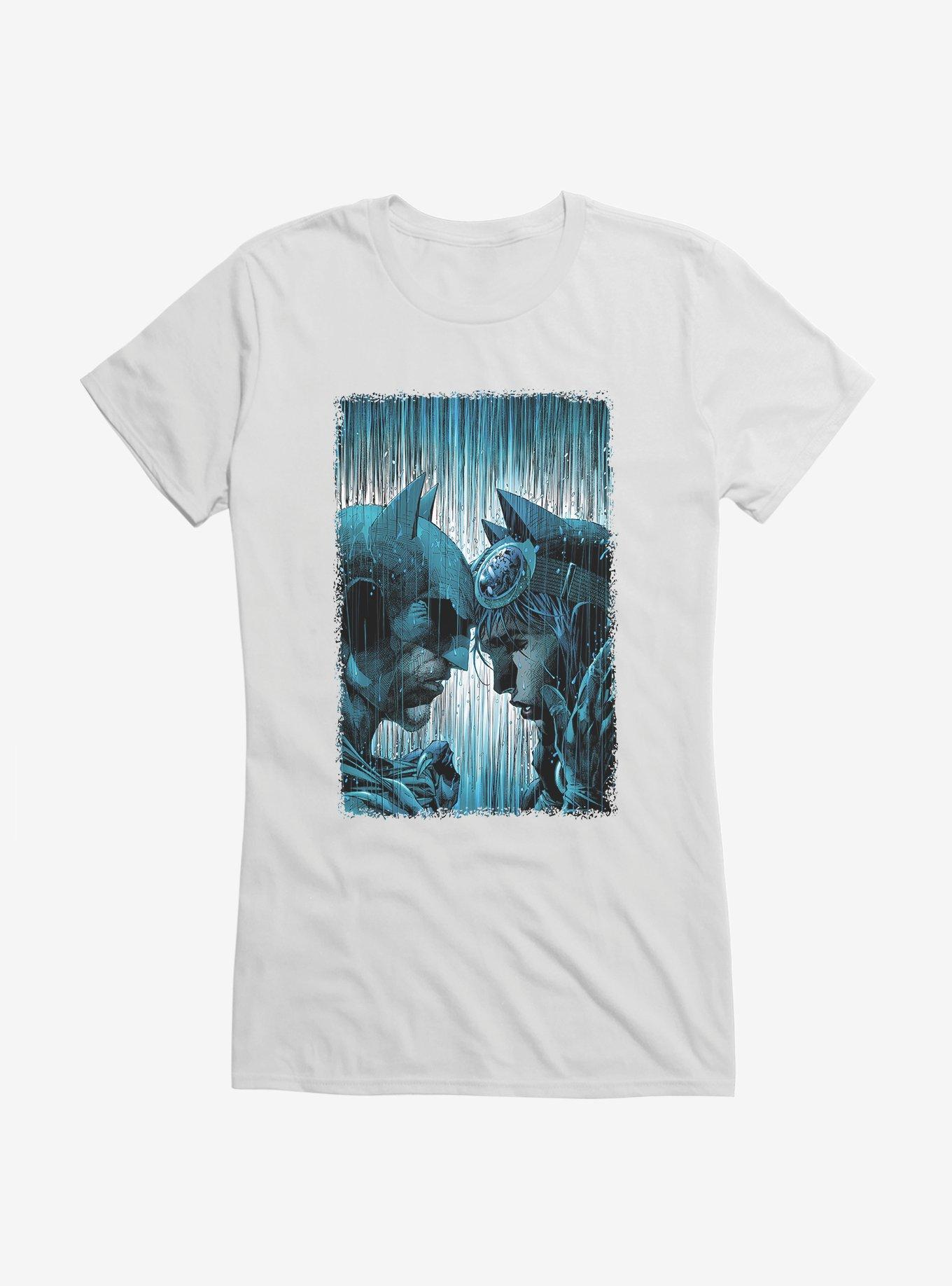 DC Comics Batman And Catwoman Rain Girls T-Shirt, WHITE, hi-res