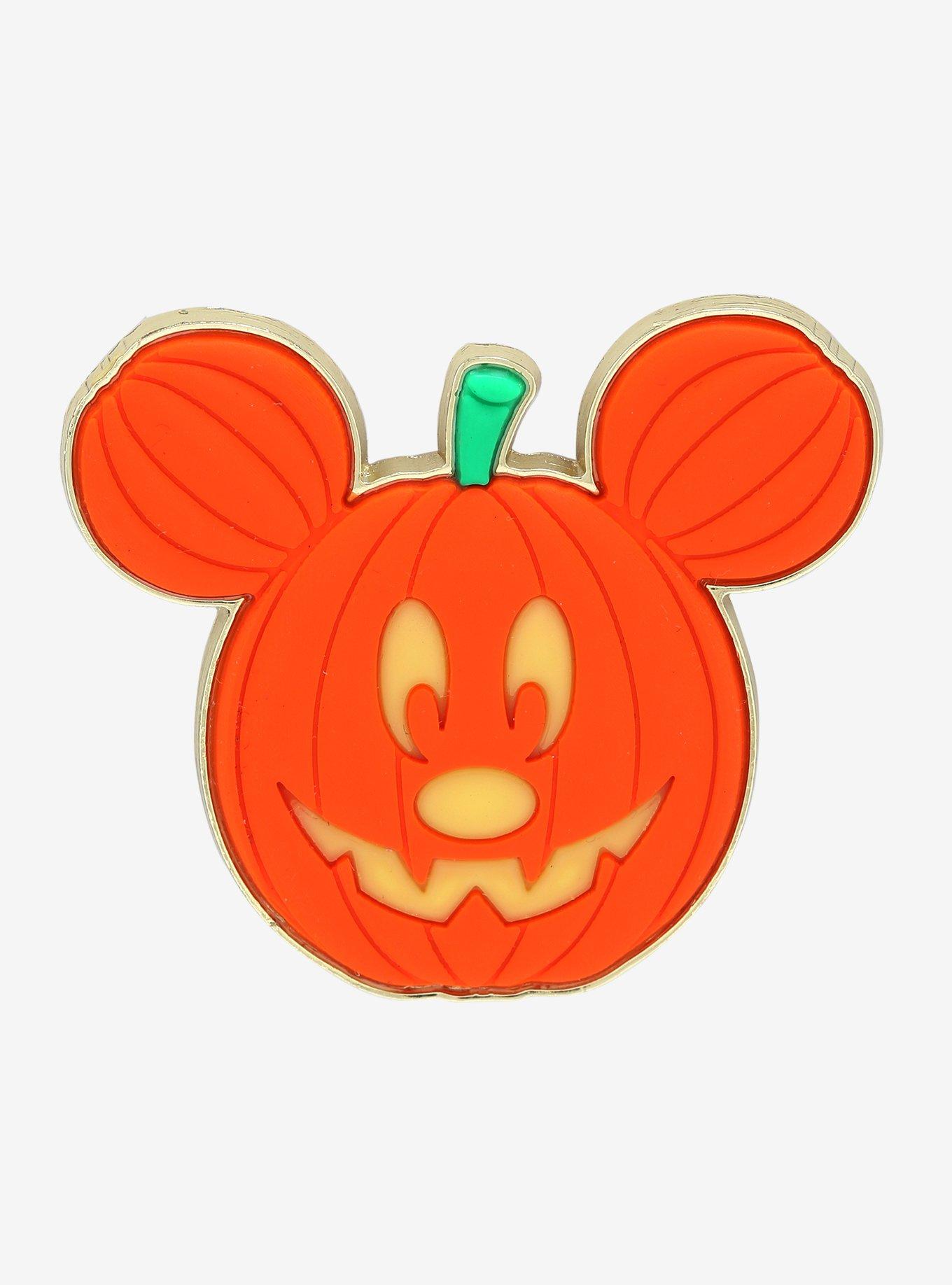 Disney Mickey Mouse Jack-O&rsquo;Lantern Glow-in-the-Dark Pin - BoxLunch Exclusive, , hi-res