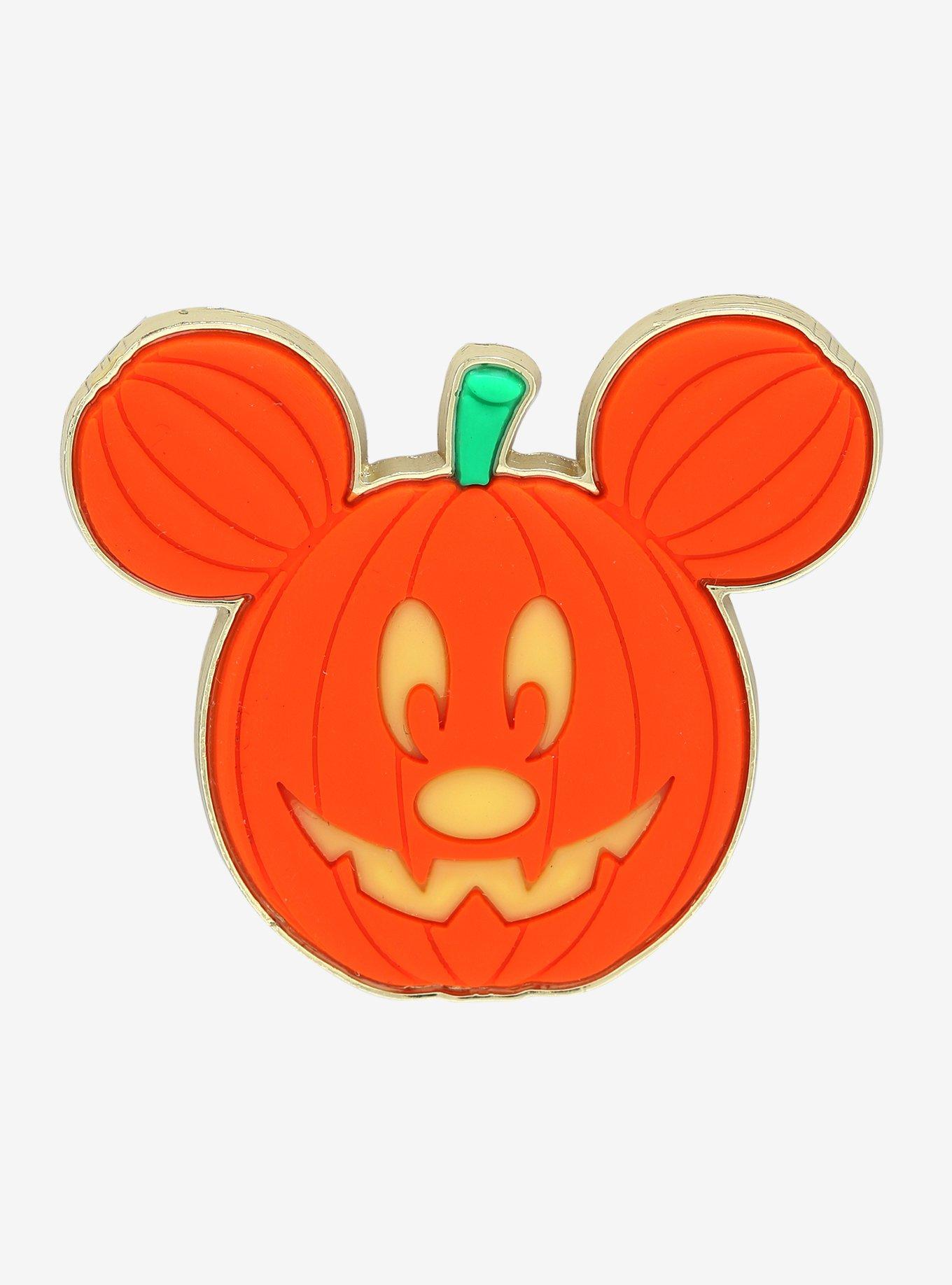 Disney Mickey Mouse Jack-O’Lantern Glow-in-the-Dark Pin - BoxLunch Exclusive, , hi-res