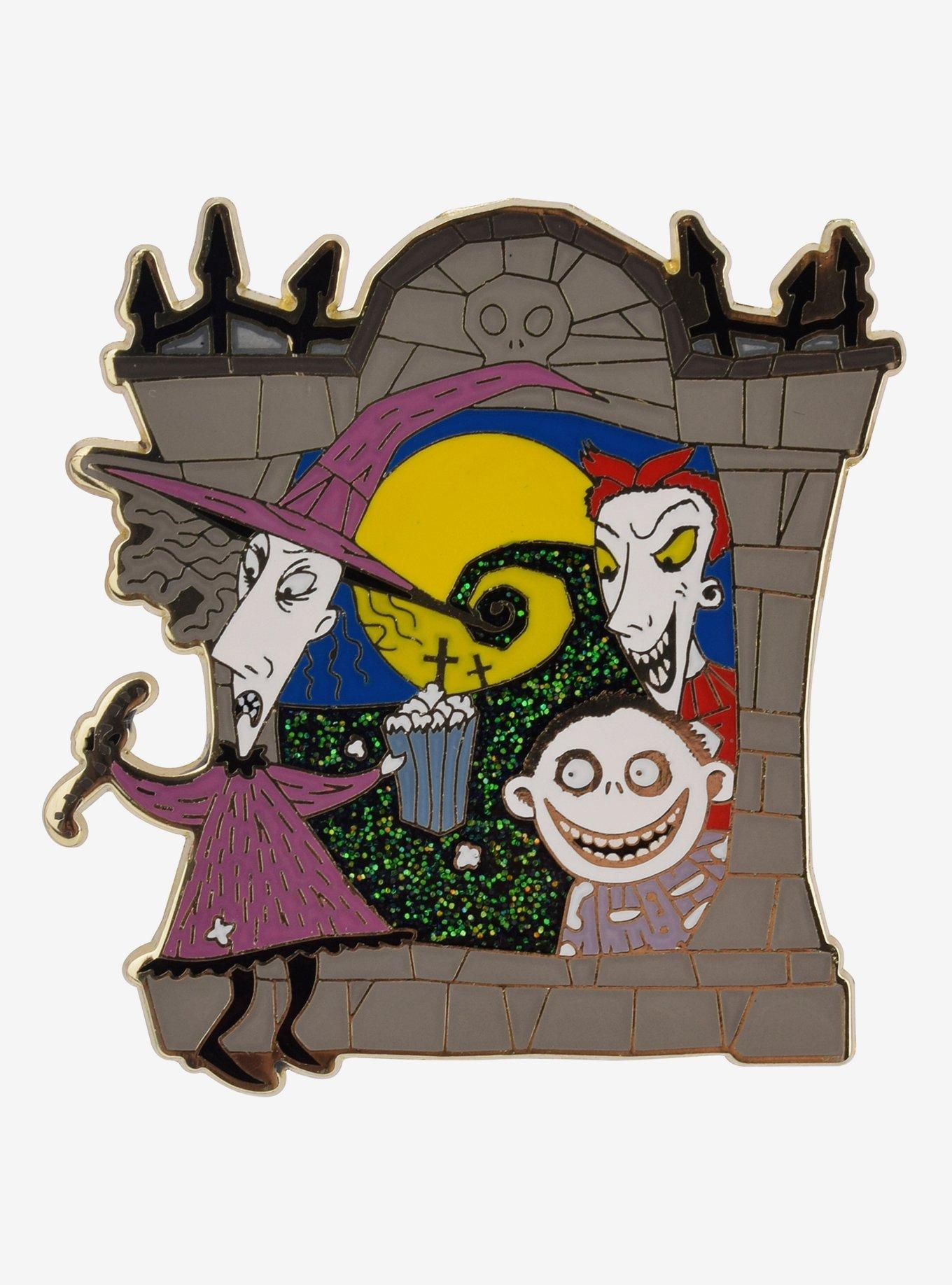 Disney The Nightmare Before Christmas Lock Shock & Barrel Frame Enamel Pin - BoxLunch Exclusive , , hi-res