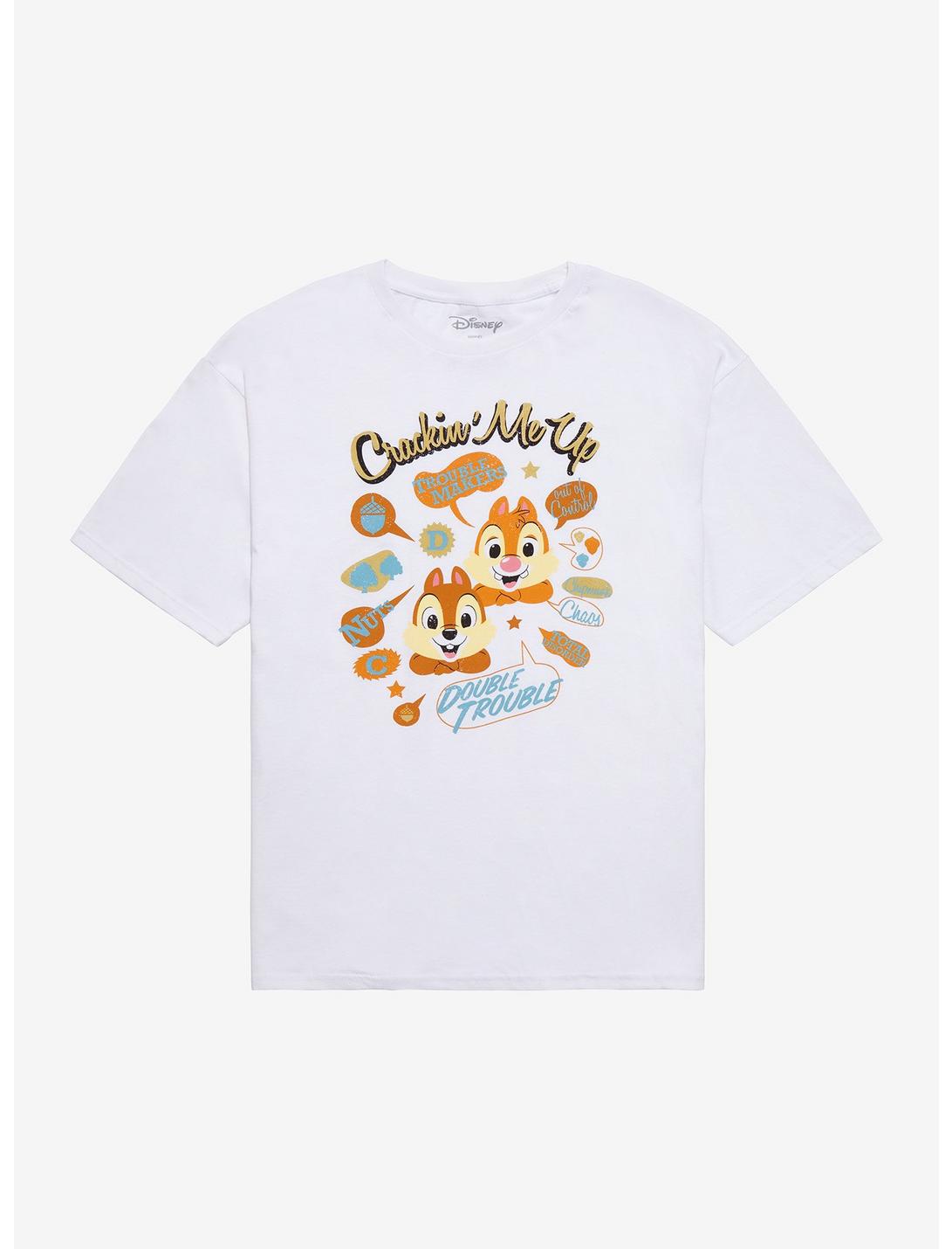 Disney Chip 'N' Dale Speech Bubbles Boyfriend Fit Girls T-Shirt, MULTI, hi-res