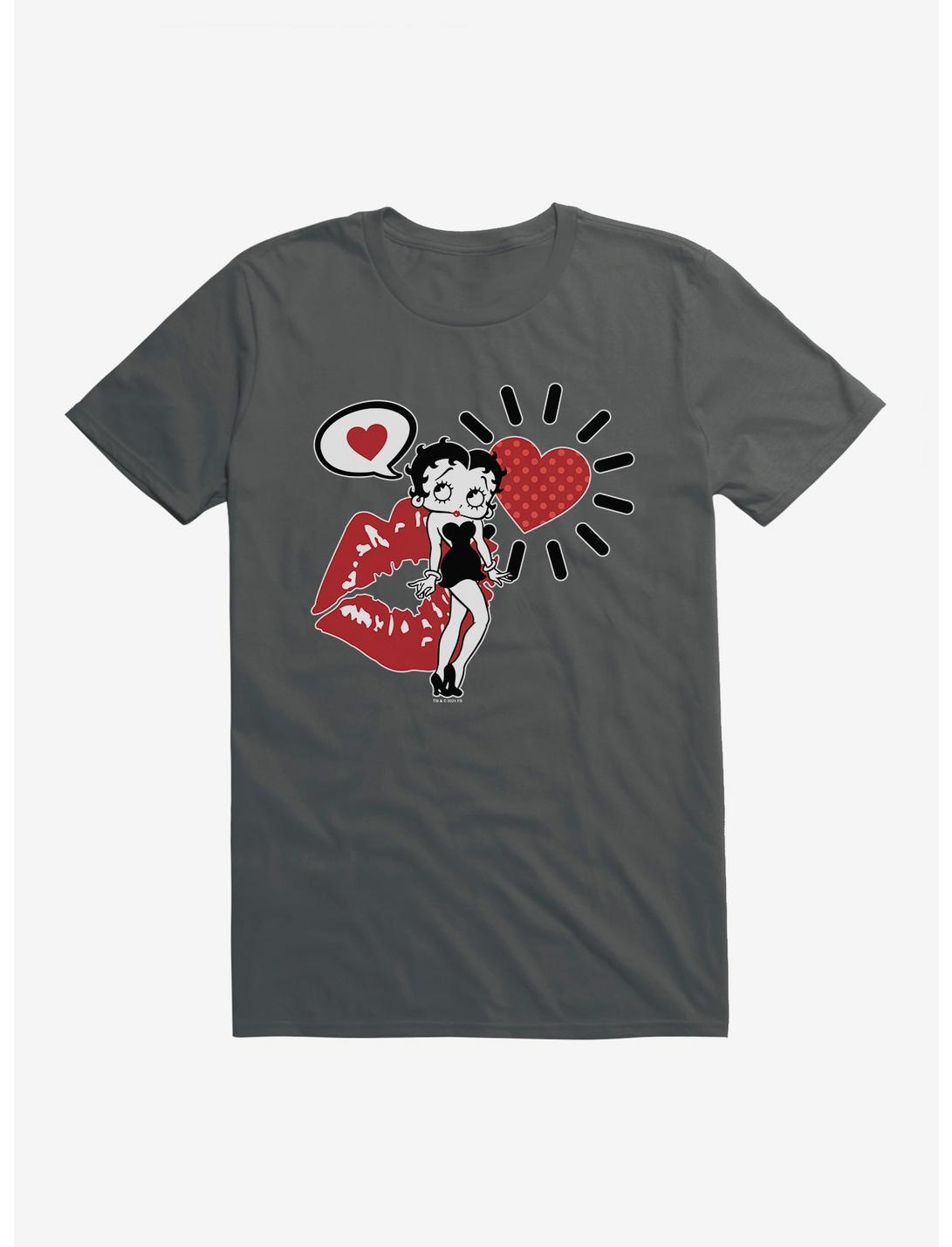Betty Boop Love on the Brain T-Shirt, CHARCOAL, hi-res