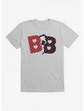 Betty Boop Polka Dot Initials T-Shirt, HEATHER GREY, hi-res