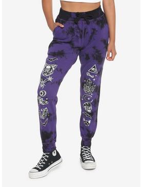 Purple Witch Tie-Dye Girls Sweatpants, , hi-res